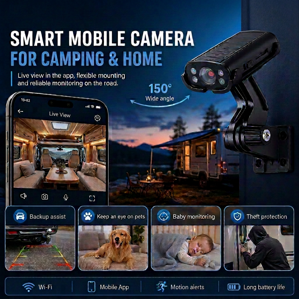 TrailView™ features: live app view, backup assist, motion alerts, night vision